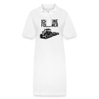 Me & My Followers – Traktor Edition - Stanley/Stella PAIGER Organic Women’s Polo Dress - white - Front