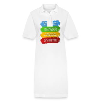 Rome 2025 Jubilé Hymne du Jubilé espagnol - Robe polo bio PAIGER Stanley/Stella Femme - blanc - Devant