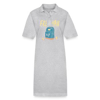 Freshman Cartoon Backpack Character Fun - Stanley/Stella PAIGER Organic Women’s Polo Dress - black - Front