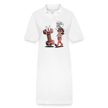 Si quelqu’un a une vis desserrée en disant - Robe polo bio PAIGER Stanley/Stella Femme - blanc - Devant