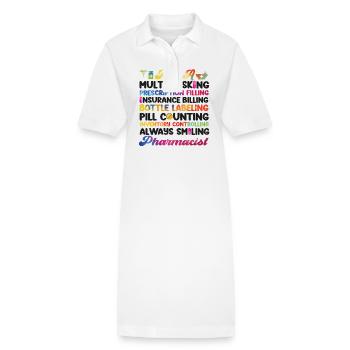 Pharmacy Tech Technician - Stanley/Stella Frauen Bio-Polokleid PAIGER - Weiß - Vorne