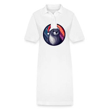 Robbe Tier Weihnachten Tier - Stanley/Stella Frauen Bio-Polokleid PAIGER - Weiß - Vorne