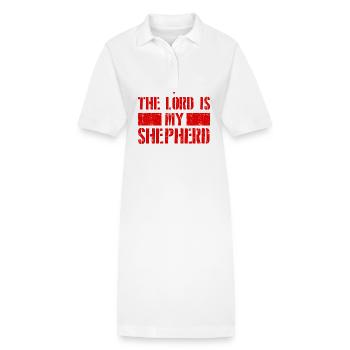 Jesus Mein Hirte Christlich Glaube Bibel Spruch - Stanley/Stella Frauen Bio-Polokleid PAIGER - Weiß - Vorne