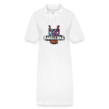 Barcelone 2024 Holiday Fox - Robe polo bio PAIGER Stanley/Stella Femme - blanc - Devant