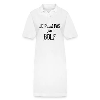 je peux pas j ai golf - Robe polo bio PAIGER Stanley/Stella Femme - blanc - Devant