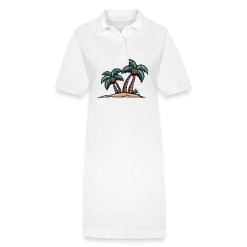 Île Palm - Robe polo bio PAIGER Stanley/Stella Femme - blanc - Devant
