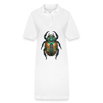 Scarabée Néo Traditionnel - Robe polo bio PAIGER Stanley/Stella Femme - blanc - Devant