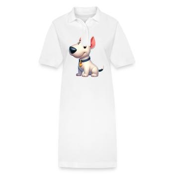 bull terrier 5 - Robe polo bio PAIGER Stanley/Stella Femme - blanc - Devant