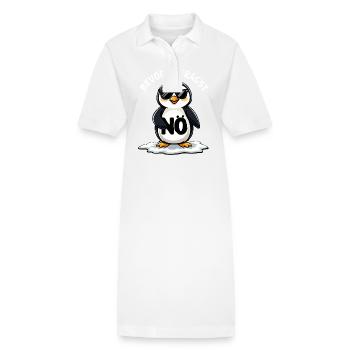 Bevor du fragst Nein lustiges mit süßem Pinguin - Stanley/Stella Frauen Bio-Polokleid PAIGER - Weiß - Vorne