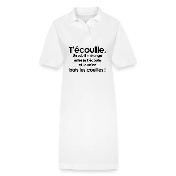 Humour Français phrase drôle T-shirt homme - Robe polo bio PAIGER Stanley/Stella Femme - blanc - Devant