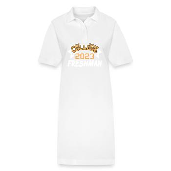 Classe de première année de l’université de 2023 Vie sur le campus - Robe polo bio PAIGER Stanley/Stella Femme - blanc - Devant