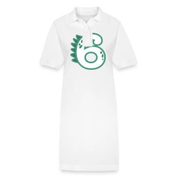 Zahl 6 - Stanley/Stella Frauen Bio-Polokleid PAIGER - Weiß - Vorne