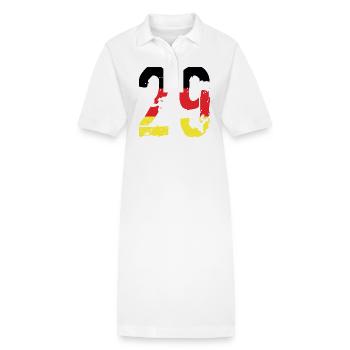 Maillot 29 Numéro Allemagne - Robe polo bio PAIGER Stanley/Stella Femme - blanc - Devant