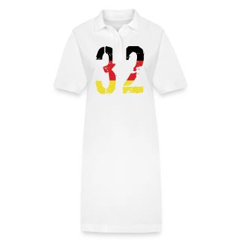 Maillot 32 Numéro Allemagne - Robe polo bio PAIGER Stanley/Stella Femme - blanc - Devant
