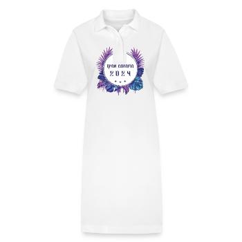 Gran Canaria 2024 - Stanley/Stella Frauen Bio-Polokleid PAIGER - Weiß - Vorne