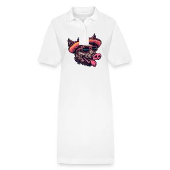 Wildschwein Sombrero - Stanley/Stella Frauen Bio-Polokleid PAIGER - Weiß - Vorne