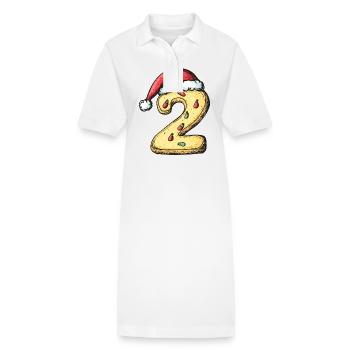 2 Zahl Weihnachten Keks - Stanley/Stella Frauen Bio-Polokleid PAIGER - Weiß - Vorne