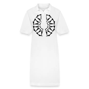 Tri-Circular design - Stanley/Stella PAIGER Organic Women’s Polo Dress - white - Front