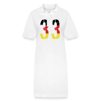 Maillot 33 Numéro Allemagne - Robe polo bio PAIGER Stanley/Stella Femme - blanc - Devant
