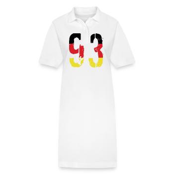 Maillot 93 Numéro Allemagne - Robe polo bio PAIGER Stanley/Stella Femme - blanc - Devant