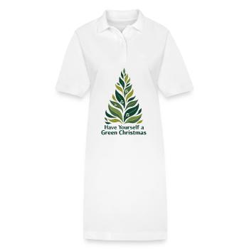 Sapin de Noël vert écologique - Robe polo bio PAIGER Stanley/Stella Femme - blanc - Devant