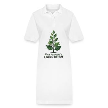 Sapin de Noël vert écologique - Robe polo bio PAIGER Stanley/Stella Femme - blanc - Devant