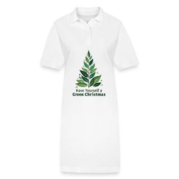 Sapin de Noël vert écologique - Robe polo bio PAIGER Stanley/Stella Femme - blanc - Devant