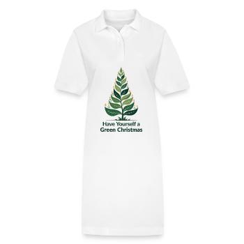 Sapin de Noël vert écologique - Robe polo bio PAIGER Stanley/Stella Femme - blanc - Devant