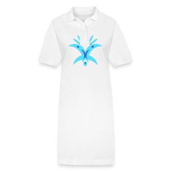 Muster N°8 - Stanley/Stella Frauen Bio-Polokleid PAIGER - Weiß - Vorne