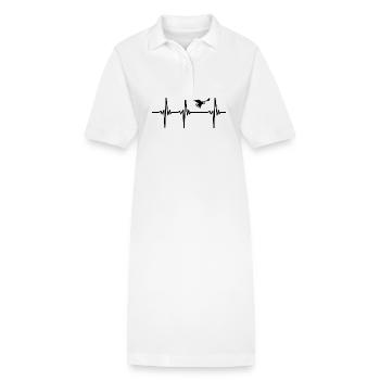 Herzschlag für Adler im eleganten Aufwind Flug - Stanley/Stella Frauen Bio-Polokleid PAIGER - Weiß - Vorne