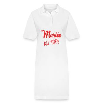 EVJF. MARIEE. TEAM MARIEE. FUTURE MARIEE - Robe polo bio PAIGER Stanley/Stella Femme - blanc - Devant