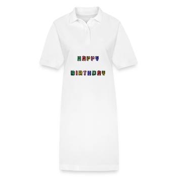 HAPPY BIRTHDAY - Robe polo bio PAIGER Stanley/Stella Femme - blanc - Devant