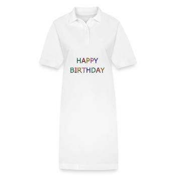 HAPPY BIRTHDAY - Robe polo bio PAIGER Stanley/Stella Femme - blanc - Devant