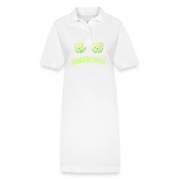 Lunettes de soleil drôles et costume de discours infiltré - Robe polo bio PAIGER Stanley/Stella Femme - blanc - Devant