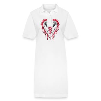 Coeur Corset Gothique Saint Valentin Occulte Goth - Robe polo bio PAIGER Stanley/Stella Femme - blanc - Devant