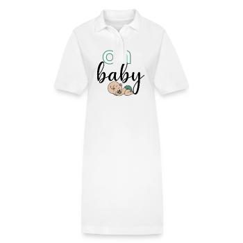 Oh bébé - Robe polo bio PAIGER Stanley/Stella Femme - blanc - Devant