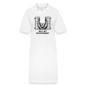 Fine Line Lion – Wild, No Entertainment - Stanley/Stella PAIGER Organic Women’s Polo Dress - white - Front