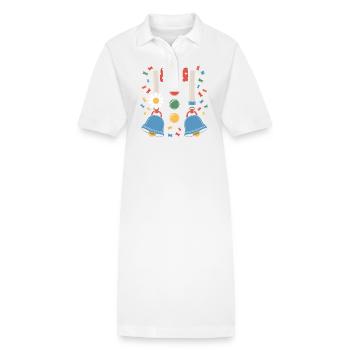 Costume de carnaval Costume de clown de carnaval - Robe polo bio PAIGER Stanley/Stella Femme - blanc - Devant