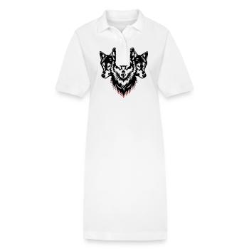 Wolf Kopf Rudel - Stanley/Stella Frauen Bio-Polokleid PAIGER - Weiß - Vorne