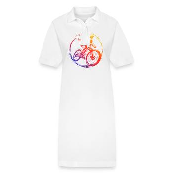 Vélo de montagne Vélo Silhouette Coloré - Robe polo bio PAIGER Stanley/Stella Femme - blanc - Devant