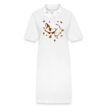 Fuchs - Tier Zoo Tierfreund Naturschutz - Stanley/Stella Frauen Bio-Polokleid PAIGER - Weiß - Vorne