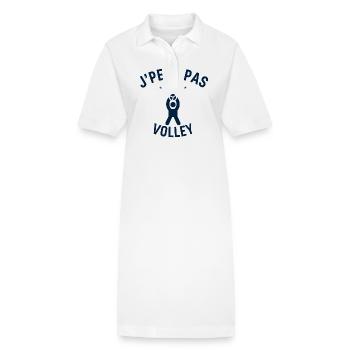 Ich kann nicht Volleyball spielen - Stanley/Stella Frauen Bio-Polokleid PAIGER - Weiß - Vorne