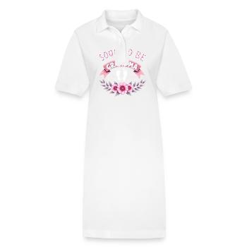 soon to be grandma, 2025 - Stanley/Stella PAIGER Organic Women’s Polo Dress - white - Front
