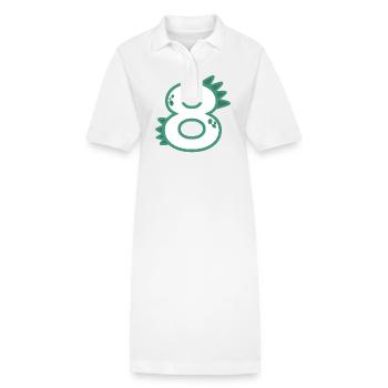 Zahl 8 - Stanley/Stella Frauen Bio-Polokleid PAIGER - Weiß - Vorne