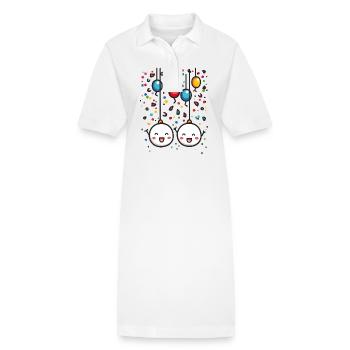 Joie de carnaval avec des confettis - Robe polo bio PAIGER Stanley/Stella Femme - blanc - Devant
