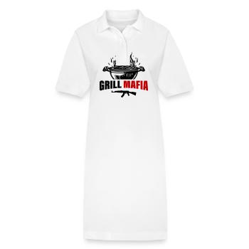 Grillades Mafia - Robe polo bio PAIGER Stanley/Stella Femme - blanc - Devant