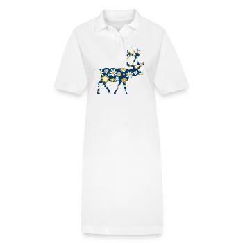 Rentier Rennes Skandinavien - Stanley/Stella Frauen Bio-Polokleid PAIGER - Weiß - Vorne