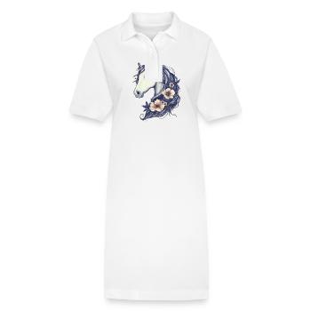 Cheval mignon - Robe polo bio PAIGER Stanley/Stella Femme - blanc - Devant