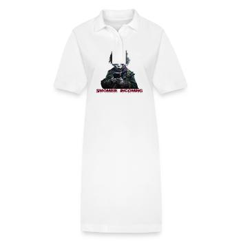 Smombie Incoming - Stanley/Stella PAIGER Organic Women’s Polo Dress - white - Front