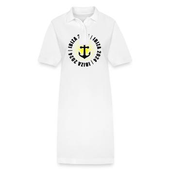 Jours fériés à Ibiza 2024 - Robe polo bio PAIGER Stanley/Stella Femme - blanc - Devant